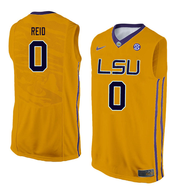Men #0 Naz Reid LSU Tigers College Basketball Jerseys Sale-Gold - Click Image to Close